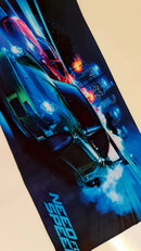 Mouse Pad Megarex Gamer 65x32x2mm Carro Need For  Speed Antiderrapante Borda Costurada Grande