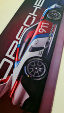 Mouse Pad Megarex Gamer 80x30x3mm Carro Porsche speed Antiderrapante Borda Costurada Grande