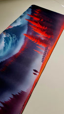 Mouse Pad Megarex Gamer 80x30x3mm Paisagem speed Antiderrapante Borda Costurada Grande