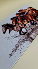 Mouse Pad Megarex Gamer 80x30x3mm Animal Cavalo speed Antiderrapante Borda Costurada Grande