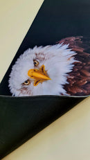 Mouse Pad Megarex Gamer 80x30x3mm Animal Gavião speed Preto Antiderrapante Borda Costurada Grande