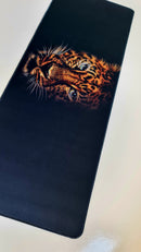 Mouse Pad Megarex Gamer 80x30x3mm Animal Onça-pintada speed Preto