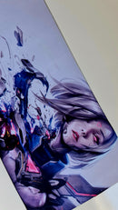 Mouse Ped Megarex Gamer Anime 65x32x2mm speed Antiderrapante Borda Costurada Grande