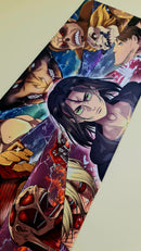 Mouse Pad Megarex Gamer 80x30x3mm Anime Attack on Titan speed Antiderrapante Borda Costurada Grande