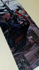 Mouse Pad Megarex Gamer 80x30x3mm Anime speed Antiderrapante Borda Costurada Grande