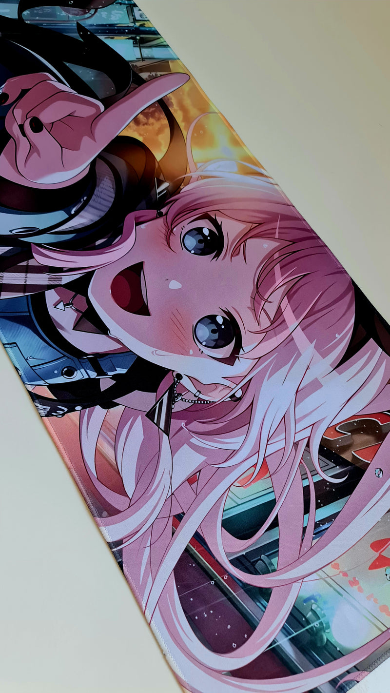 Mouse Pad Megarex Gamer 80x30x3mm Anime speed Antiderrapante Borda Costurada Grande