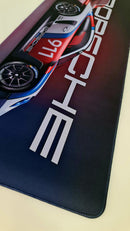 Mouse Pad Megarex Gamer 80x30x3mm Carro Porsche speed Antiderrapante Borda Costurada Grande