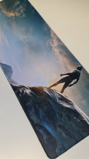 Mause Pad Megarex Gamer 80x30x3mm Filme Pantera Negra speed Antiderrapante Borda Costurada Grande