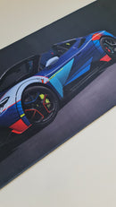 Mouse Pad Megarex Gamer 80x30x3mm Carro Maserati speed Antiderrapante Borda Costurada Grande