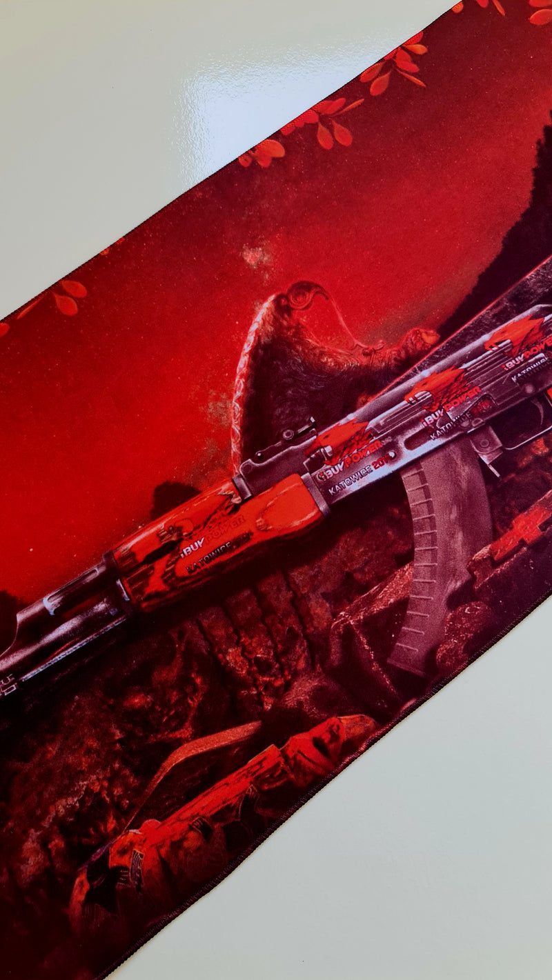Mouse Pad Megarex Gamer 65x32x2mm Anime Arma speed Antiderrapante Borda Costurada Grande