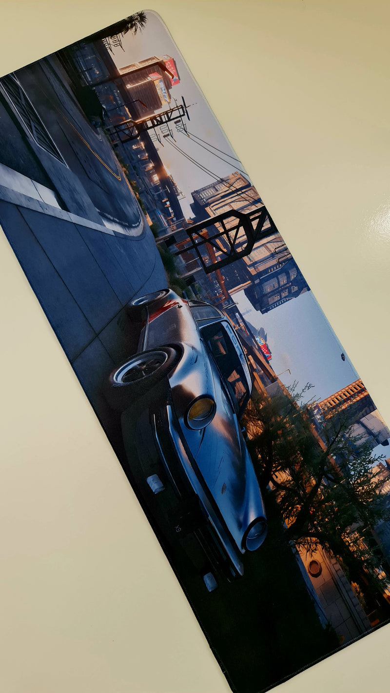 Mouse Pad Megarex Gamer 80x30x3mm Cyberpunk Anime speed Antiderrapante Borda Costurada Grande