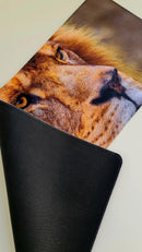 Mouse Pad Megarex Gamer 80x30x3mm Leão speed Antiderrapante Borda Costurada Grande