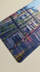 Mouse Pad megarex Gamer 80x30x3mm Paisagem Anime speed Antiderrapante Borda Costurada Grande