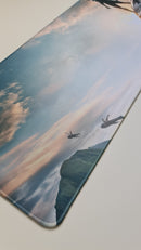 Mause Pad Megarex Gamer 80x30x3mm Filme Pantera Negra speed Antiderrapante Borda Costurada Grande