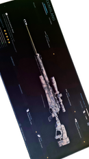 Mouse Pad Megarex Gamer 40x90x4mm Snap Armas speed Antiderrapante Borda Costurada Grande