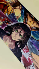 Mouse Pad Megarex Gamer 80x30x3mm Anime Attack on Titan speed Antiderrapante Borda Costurada Grande