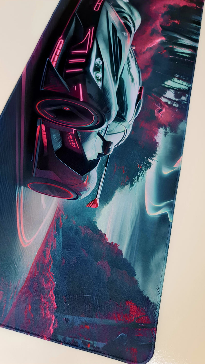 Mouse Pad Megarex Gamer 80x30x3mm Carro speed Antiderrapante Borda Costurada Grande
