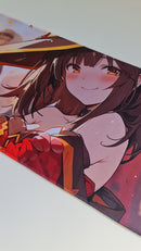 Mouse Pad Megarex Gamer 80x30x3mm Anime speed Antiderrapante Borda Costurada Grande