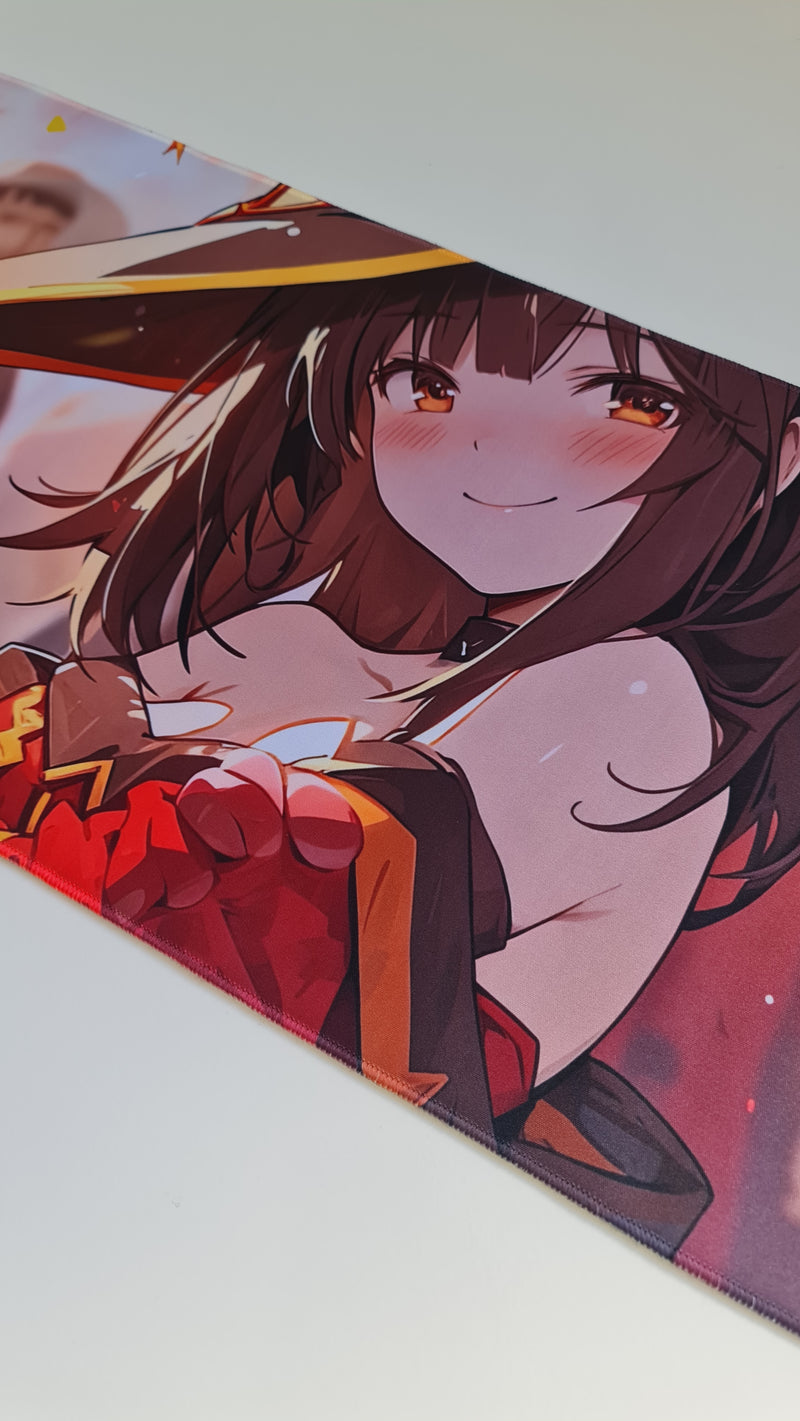 Mouse Pad Megarex Gamer 80x30x3mm Anime speed Antiderrapante Borda Costurada Grande