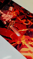 Mouse Pad Megarex Gamer 100x50x2mm Anime Naruto speed Antiderrapante Borda Costurada Grande