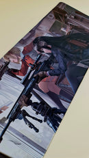 Mouse Pad Megarex Gamer 80x30x3mm Anime speed Antiderrapante Borda Costurada Grande