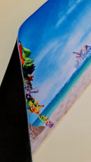 Mouse Pad Megarex Gamer 80x30x3mm Desenho Rio speed Antiderrapante Borda Costurada Grande