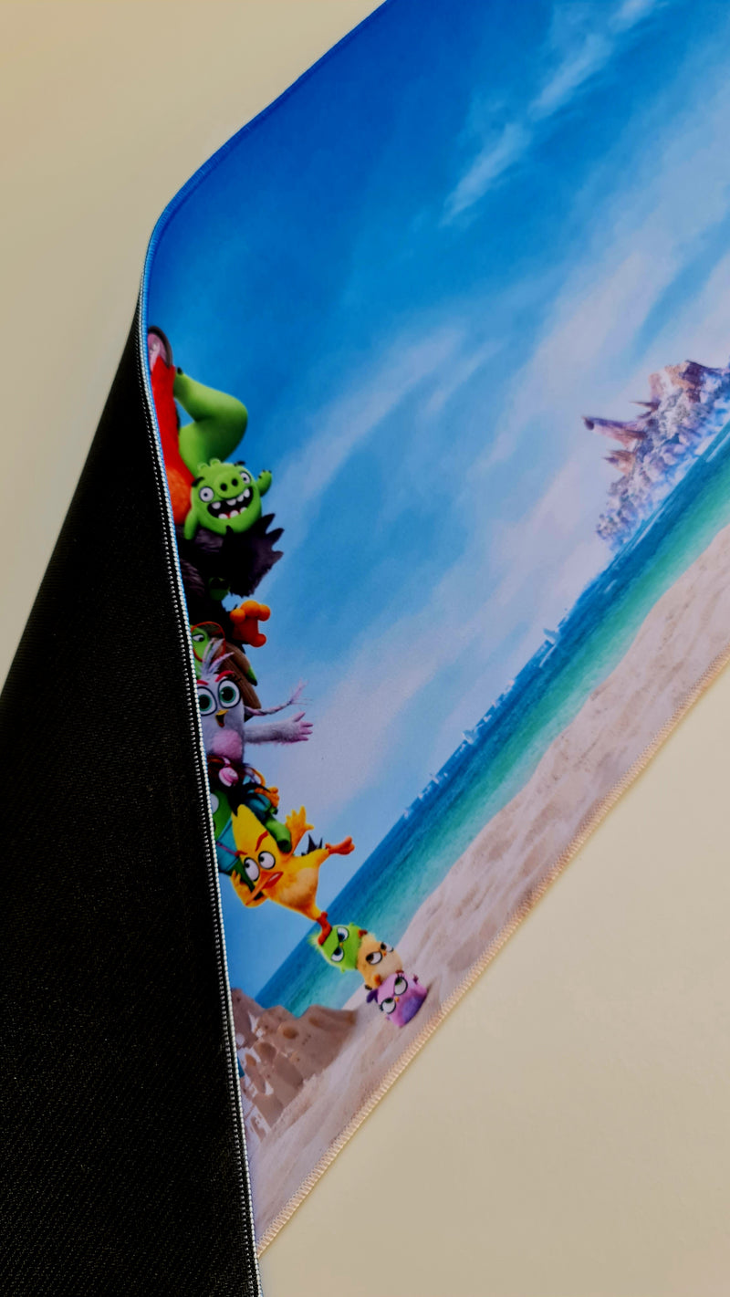 Mouse Pad Megarex Gamer 80x30x3mm Desenho Rio speed Antiderrapante Borda Costurada Grande