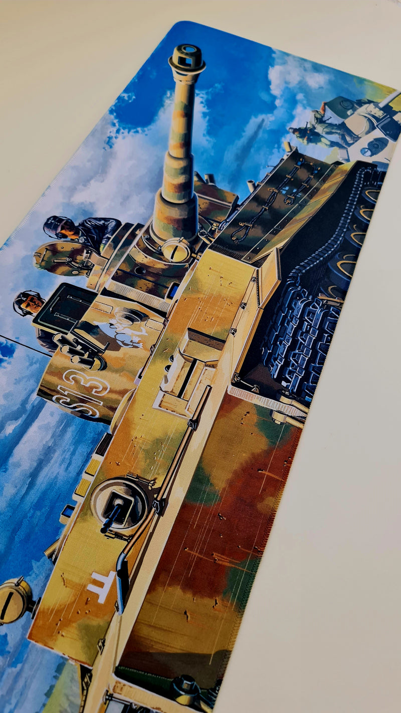 Mouse Pad Megarex Gamer 80x30x3mm Tanque De Guerra speed Antiderrapante Borda Costurada Grande