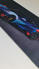 Mouse Pad Megarex Gamer 80x30x3mm Carro Maserati speed Antiderrapante Borda Costurada Grande