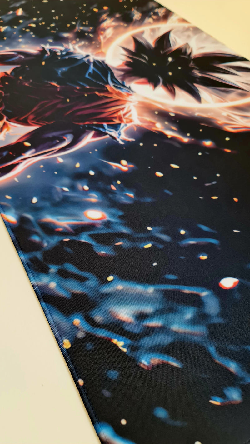 Mouse Pad Megarex Gamer 100x50x2mm Anime Goku Dragon Ball speed Antiderrapante Borda Costurada Grande