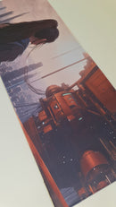 Mouse Pad Megarex Gamer 80x30x3mm Anime speed Antiderrapante Borda Costurada Grande