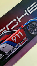 Mouse Pad Megarex Gamer 80x30x3mm Carro Porsche speed Antiderrapante Borda Costurada Grande