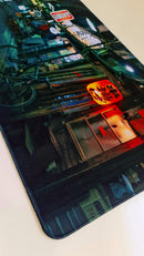 Mouse Pad Megarex Gamer 80x30x3mm Paisagem Tokio speed Antiderrapante Borda Costurada Grande