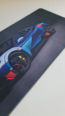 Mouse Pad Megarex Gamer 80x30x3mm Carro Maserati speed Antiderrapante Borda Costurada Grande