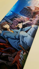 Mouse Pad Megarex Gamer 80x30x3mm Anime Solo Leveling speed Antiderrapante Borda Costurada Grande