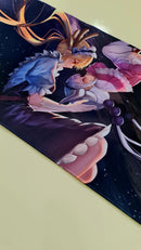 Mouse Pad Megarex Gamer 80x30x3mm Anime speed Antiderrapante Borda Costurada Grande