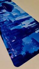 Mouse Pad Megarex Gamer 80x30x3mm Paisagem Cidade speed Antiderrapante Borda Costurada Grande