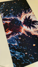 Mouse Pad Megarex Gamer 100x50x2mm Anime Goku Dragon Ball speed Antiderrapante Borda Costurada Grande