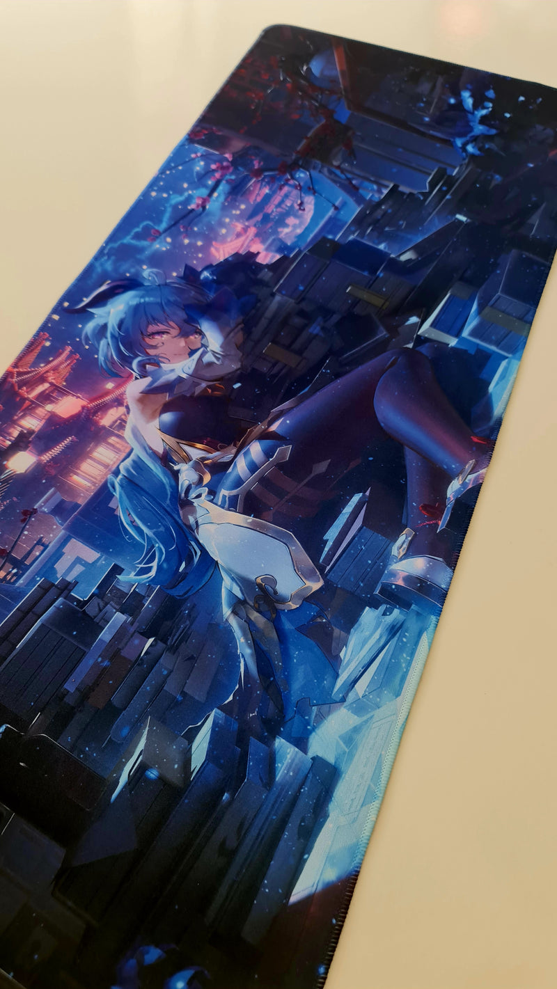 Mouse Pad Megarex Gamer 80x30x3mm Anime speed Antiderrapante Borda Costurada Grande