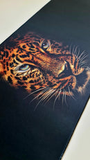 Mouse Pad Megarex Gamer 80x30x3mm Animal Onça-pintada speed Preto