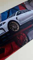 Mouse Pad Megarex Gamer 80x30x3mm Carro Bmw speed Antiderrapante Borda Costurada Grande