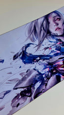 Mouse Ped Megarex Gamer Anime 65x32x2mm speed Antiderrapante Borda Costurada Grande