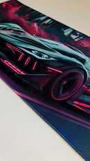 Mouse Pad Megarex Gamer 80x30x3mm Carro speed Antiderrapante Borda Costurada Grande