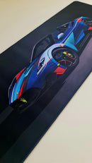 Mouse Pad Megarex Gamer 80x30x3mm Carro Maserati speed Antiderrapante Borda Costurada Grande