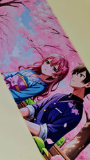 Mouse Pad Megarex Gamer 80x30x3mm Anime speed Antiderrapante Borda Costurada Grande