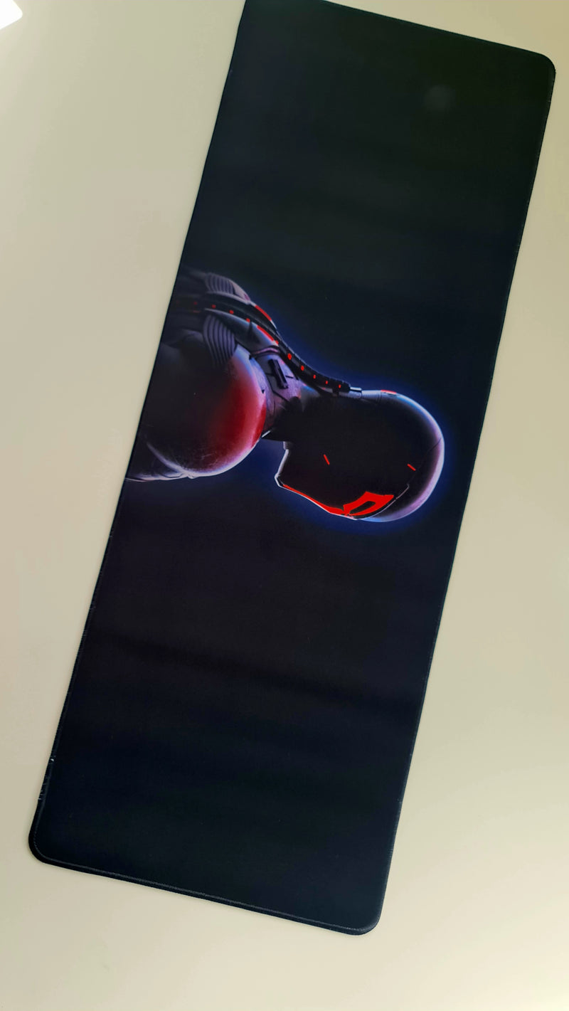 Mouse Pad Megarex Gamer 80x30x3mm Filme speed Preto Antiderrapante Borda Costurada Grande