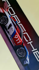 Mouse Pad Megarex Gamer 80x30x3mm Carro Porsche speed Antiderrapante Borda Costurada Grande