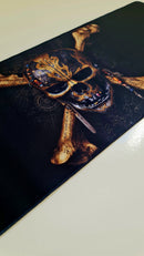 Mouse Pad Megarex Gamer 80x30x3mm Filme Pirata speed Antiderrapante Borda Costurada Grande