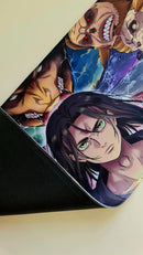 Mouse Pad Megarex Gamer 80x30x3mm Anime Attack on Titan speed Antiderrapante Borda Costurada Grande