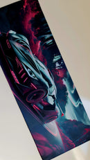 Mouse Pad Megarex Gamer 80x30x3mm Carro speed Antiderrapante Borda Costurada Grande